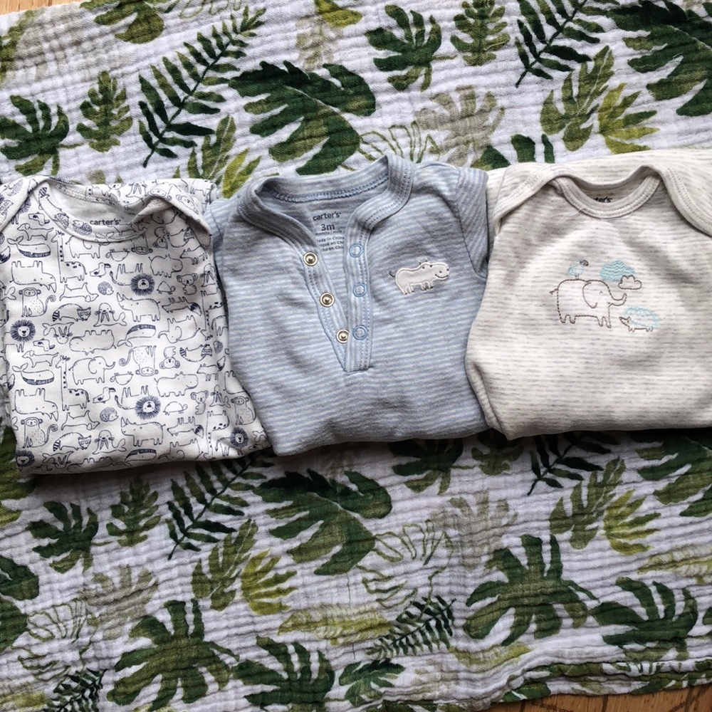 Baby sleep gowns unisex (3 pack) - 3 months